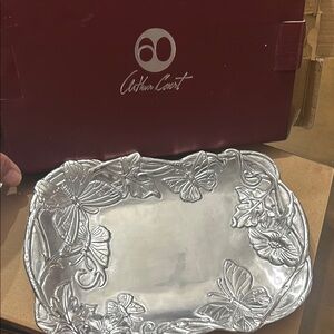 Arthur Court Silver Butterfly Tray